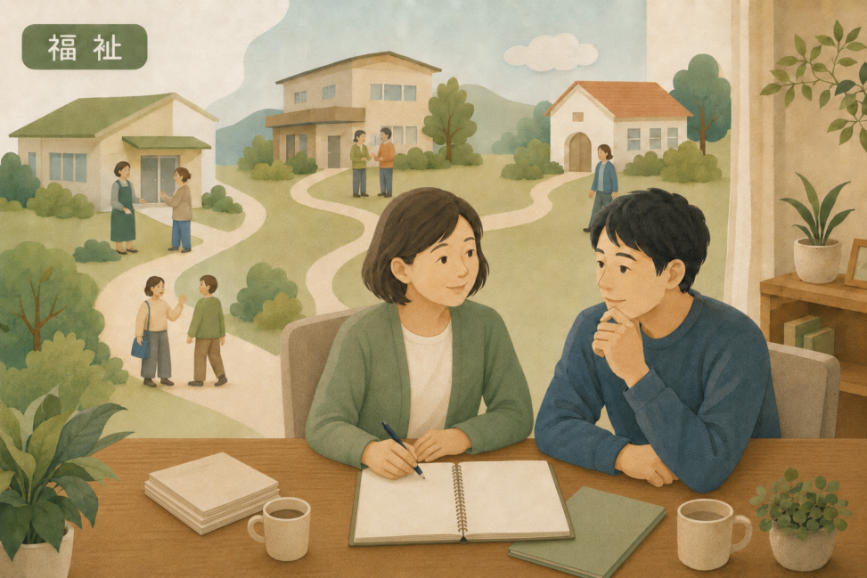 障害のある子どもの親亡き後について家族で相談する様子